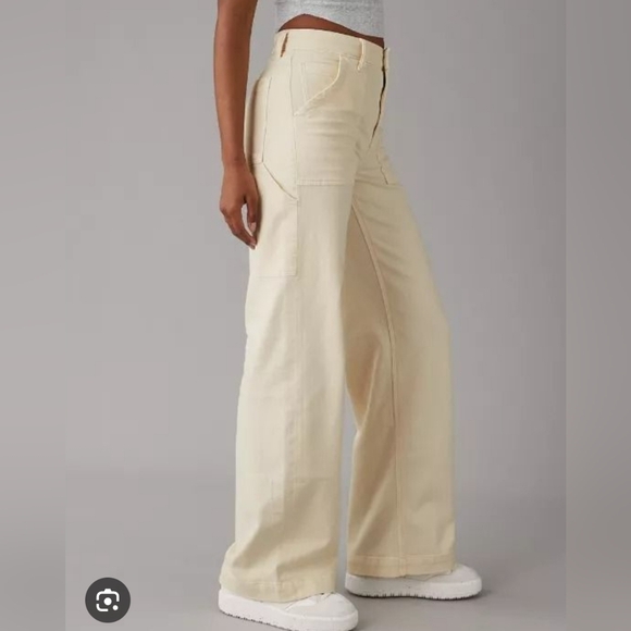 American Eagle Outfitters Pants - ❤️ NWOT! AMERICAN EAGLE SUPER HIGH RISE BAGGY WIDE LEG UTILITY PANTS, 8 (29)
